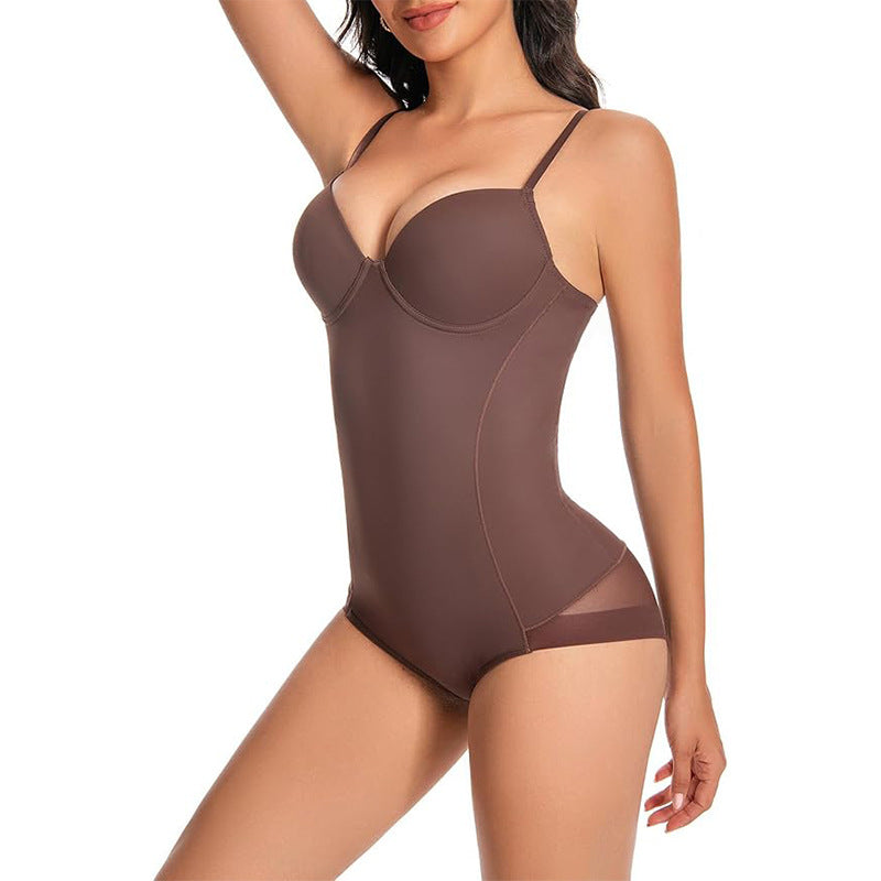Women's Solid Color Simple Seamless One-Piece Shapewear