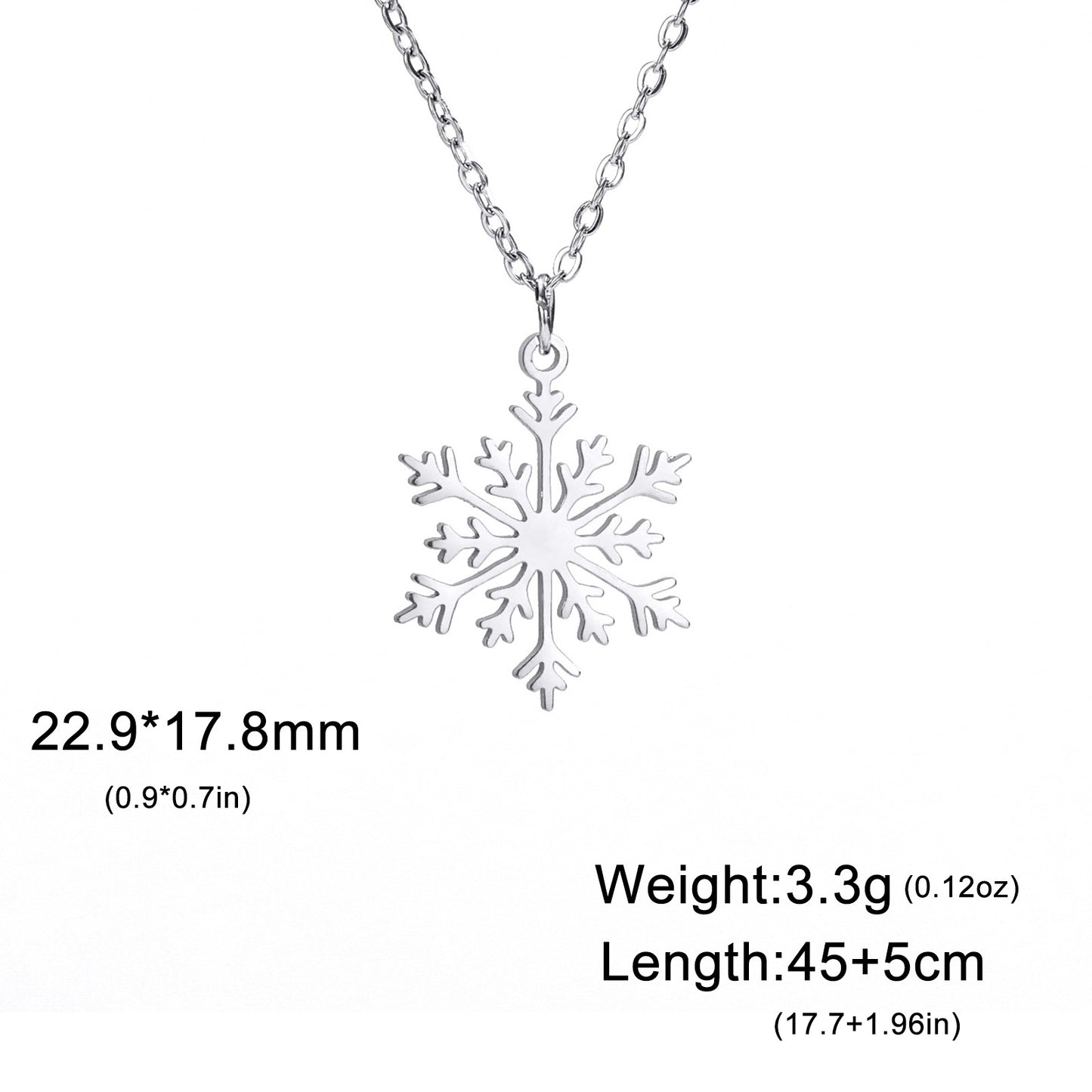 Women's Snowflake Pendant Necklace Accessories Neck