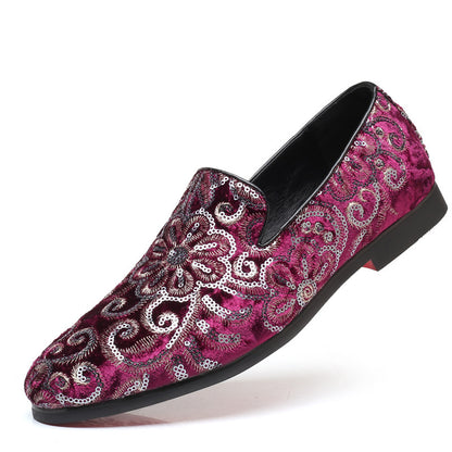 Plus-size Men's Casual Fashion Sequin Dress Shoes