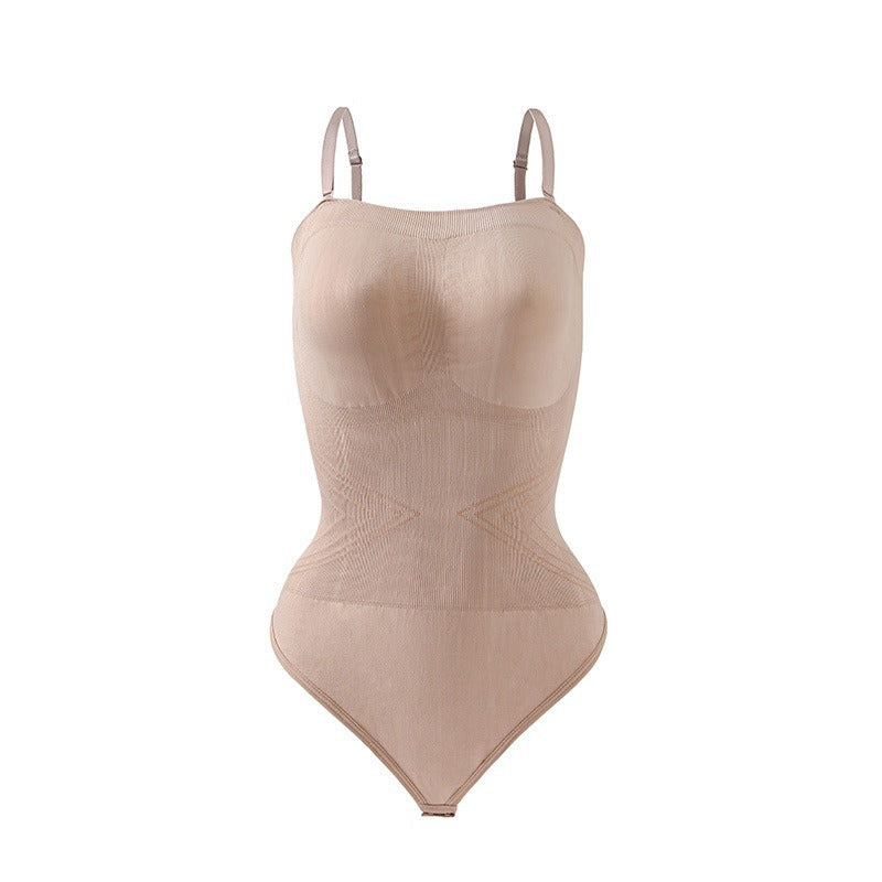 Belly Contracting Hip Raise Skinny Body Shaping Triangle Jumpsuit T-back