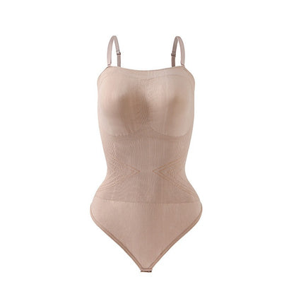 Belly Contracting Hip Raise Skinny Body Shaping Triangle Jumpsuit T-back