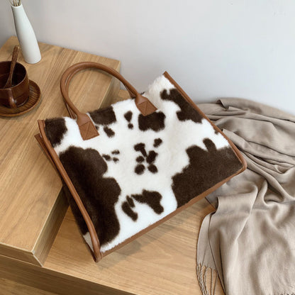 New Trendy Autumn Winter Versatile Plush Shoulder Bag