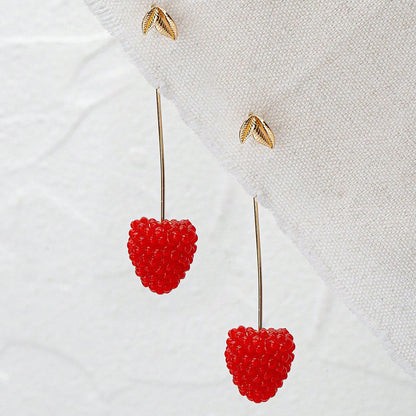 Cherry And Mulberry Ladies EarringsDouble-Sided Design