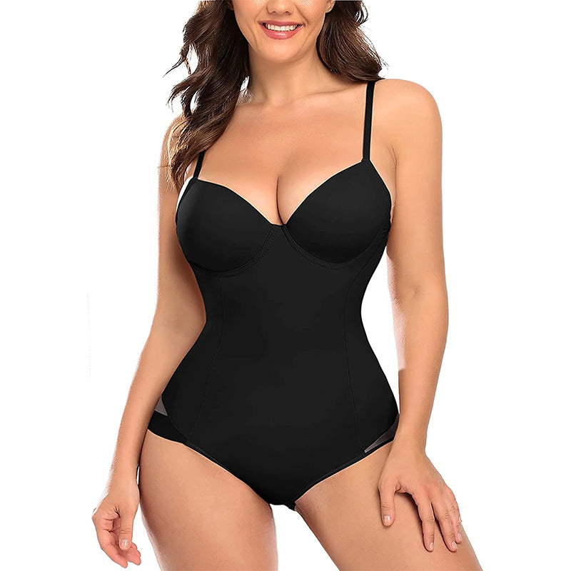 Women's Solid Color Simple Seamless One-Piece Shapewear
