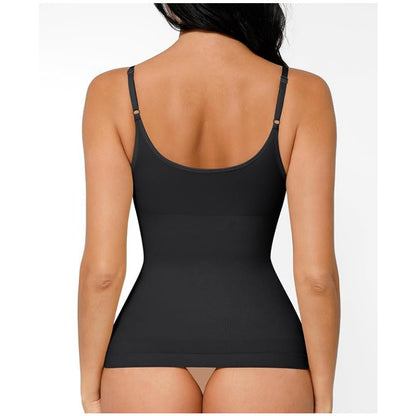 Women's Body Shaping Belly Contraction Top Slim Seamless High Elastic Camisole Peplum Top