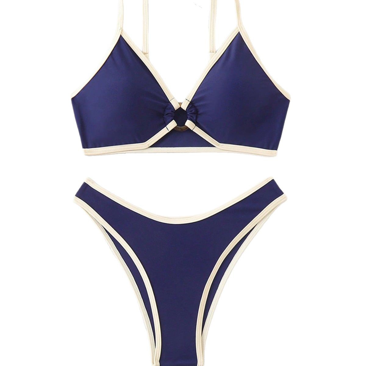 Color-block Halter Sexy Swimsuit Womens Set