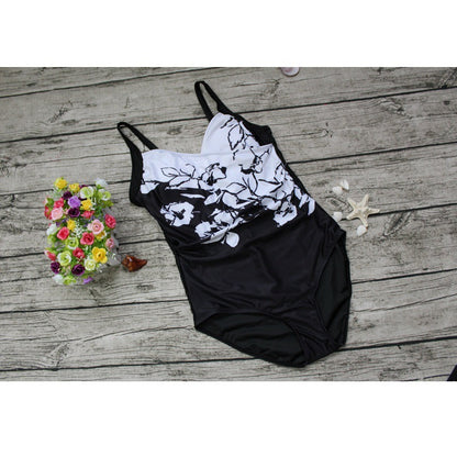 Women's Fashion Print Old Fat Swimsuit