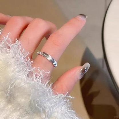 Fashionable Simple Plain Band Couple Rings