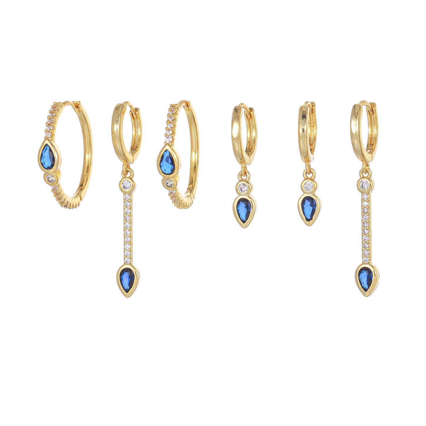 Stylish Blue Zircon Heart-shaped Earrings Exude A Touch Of Understated Luxury