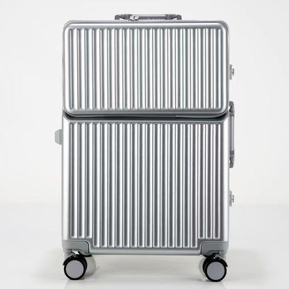 Suitcase Travel Luggage Trolley Front-Opening Large Capacity Aluminum Frame Carry-On Cabin Bag