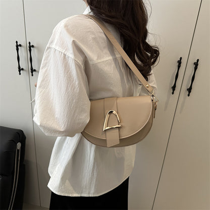 High-end, Fashionable Single-shoulder Bag Niche Saddle Bag