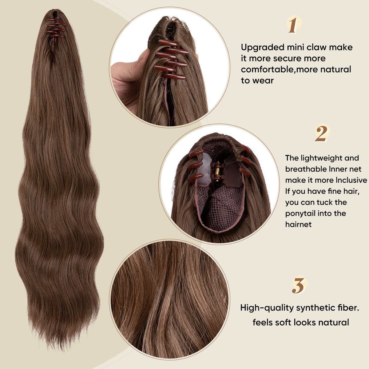 European And American Womens Wigs With Long Ponytails