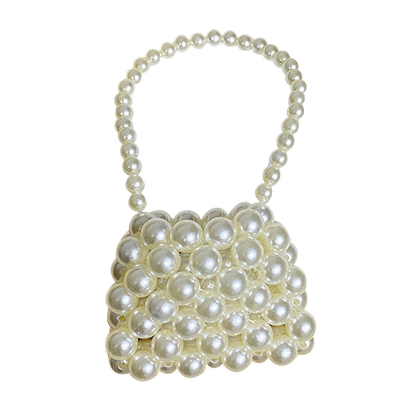 Summer Crossbody Versatile Mini Retro Handwoven Pearl Bag