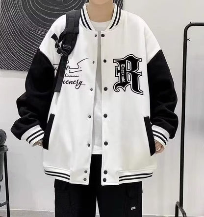 New Stylish Unisex Patchwork Color-block Mens Casual Jacket