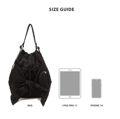 Lace-up Casual Backpackshoulder Bag Dual-use