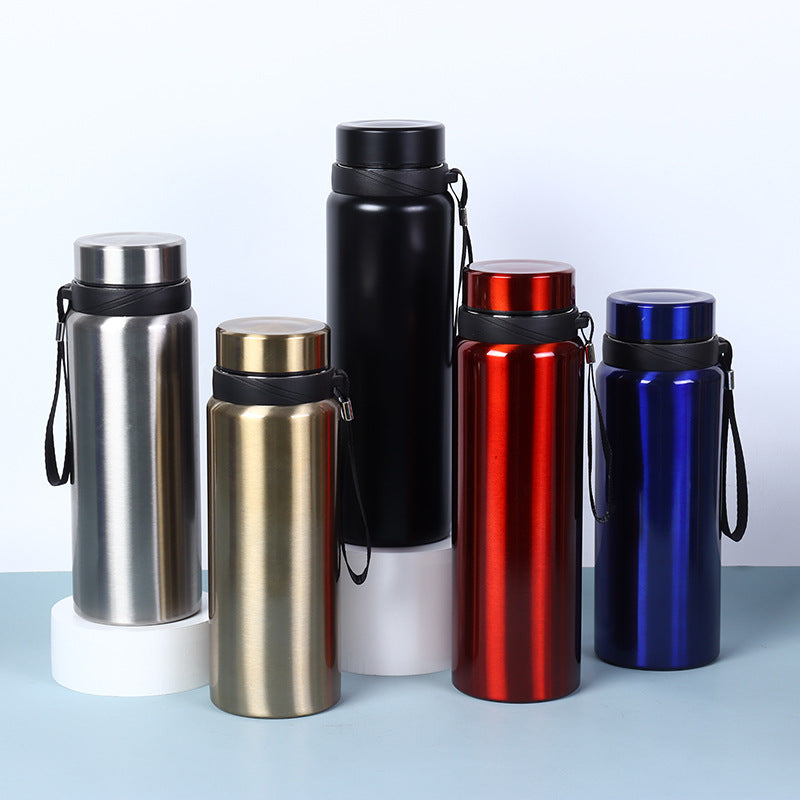304 Stainless Steel Vacuum-Insulated Travel Mug Portable Large-Capacity Water Bottle For Outdoor Use
