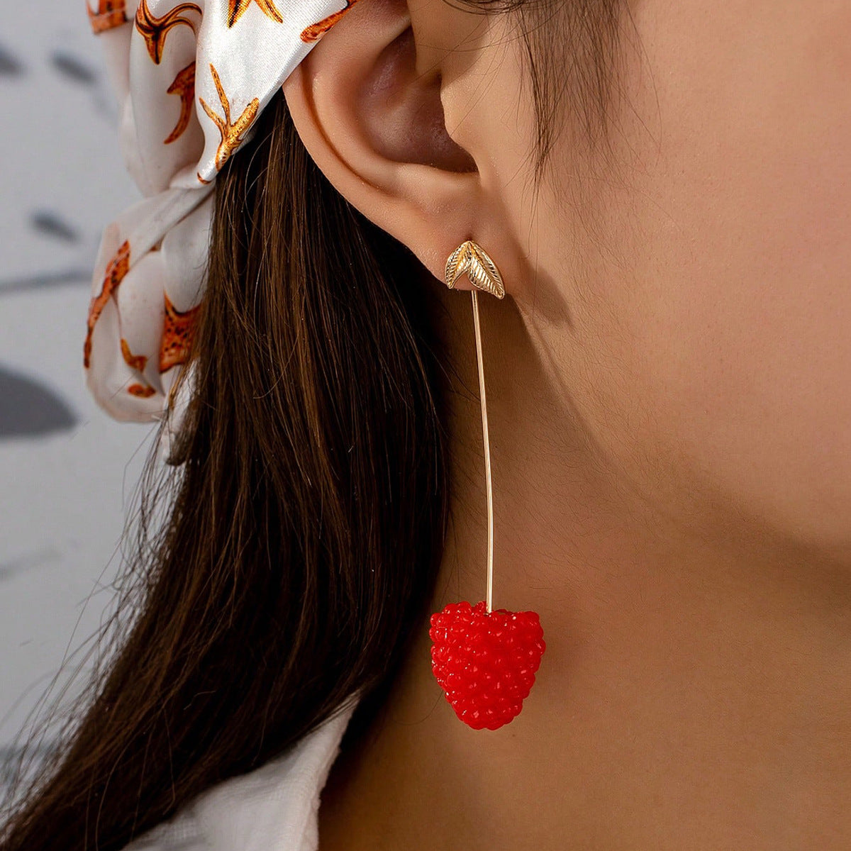 Cherry And Mulberry Ladies EarringsDouble-Sided Design