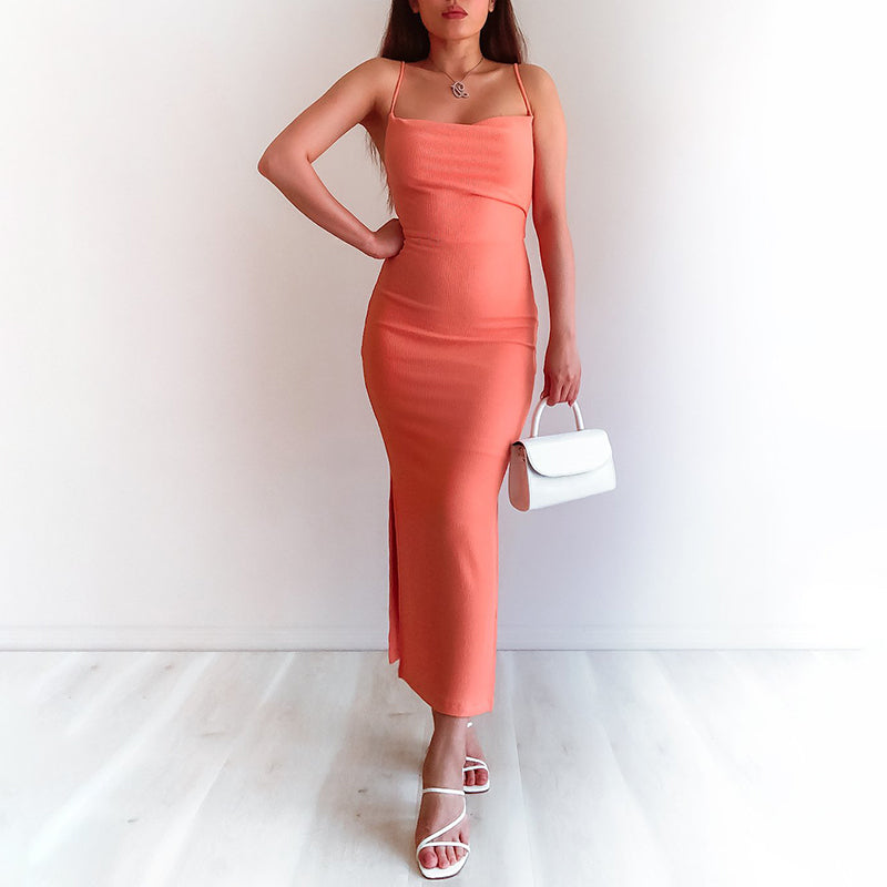 European And American Style Back Slim Temperament Hip-length Dress