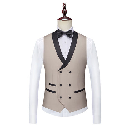 Korean-style Slim-fit Three-piece Suit Set