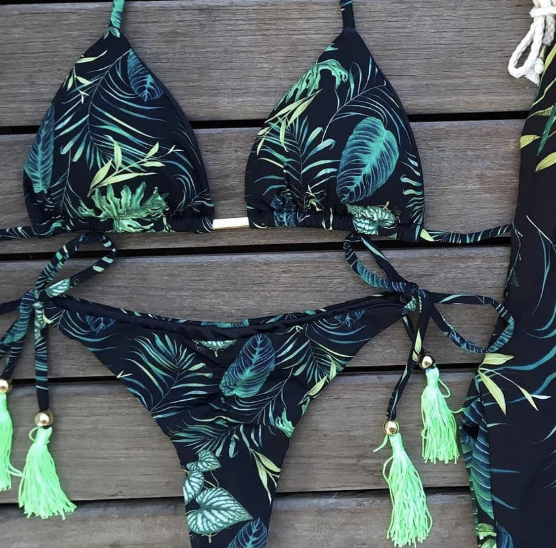 Women's Two-piece Printed Swimsuit Triangle Bikini