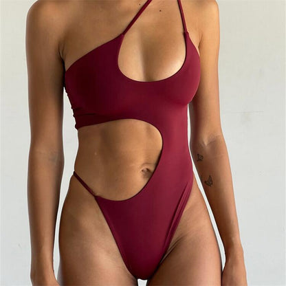 New Triangle Waist Cutout Sexy Bikini Swimsuit