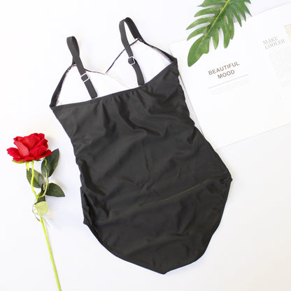 Women's Fashion Print Old Fat Swimsuit