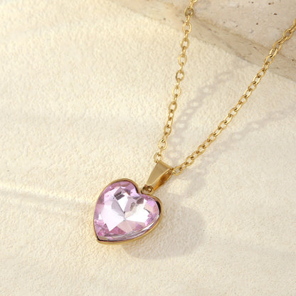 Elegant And Minimalist Womens Heart-shaped Necklace Trendy Design