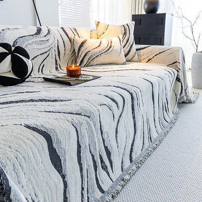 Mid-century Modern Luxe Winter Plush Sofa Throw