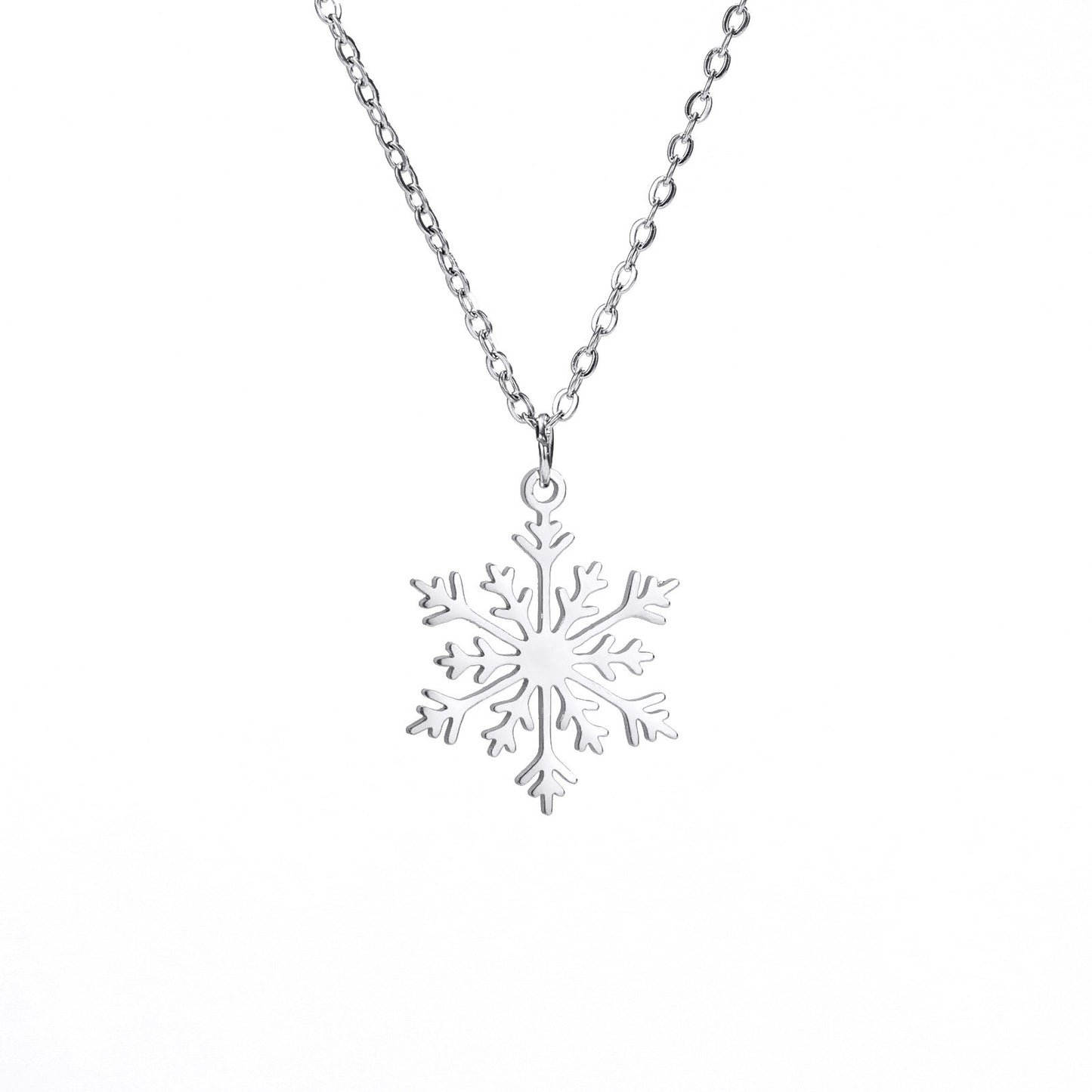 Women's Snowflake Pendant Necklace Accessories Neck