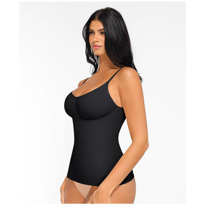 Women's Body Shaping Belly Contraction Top Slim Seamless High Elastic Camisole Peplum Top
