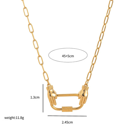 Stainless Steel DIY Vacuum Plating 18K Gold Color Protection Necklace