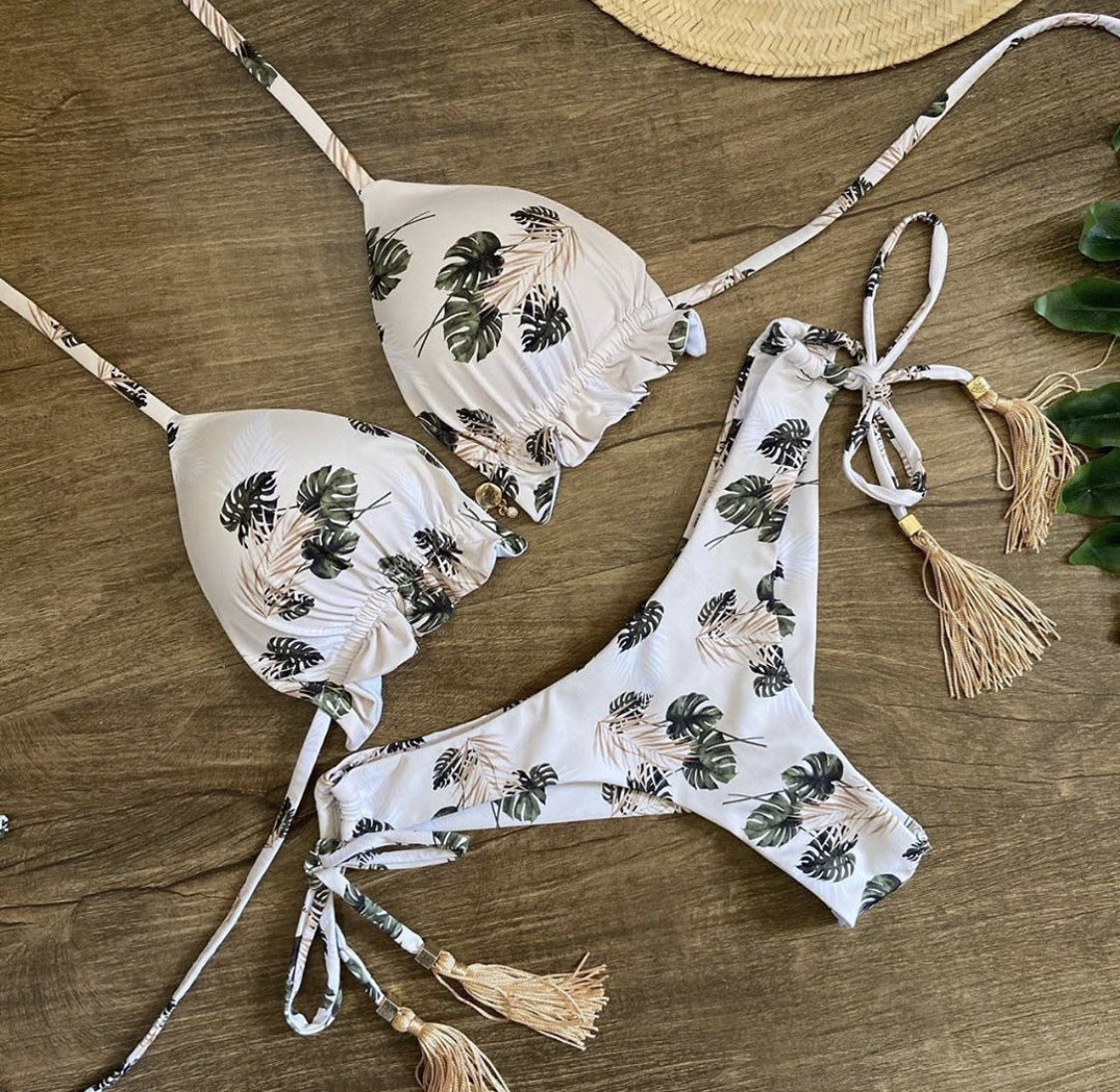 Women's Two-piece Printed Swimsuit Triangle Bikini