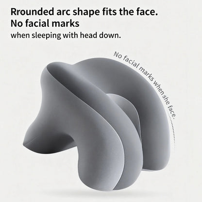 Ergonomic Memory Foam Nap Pillow For Desk Sleeping, Hollow Face Down Cushion With Arm Support Zones, Office School Lunch Break Pillow For Neck Spine Protection, Removable Washable Cover