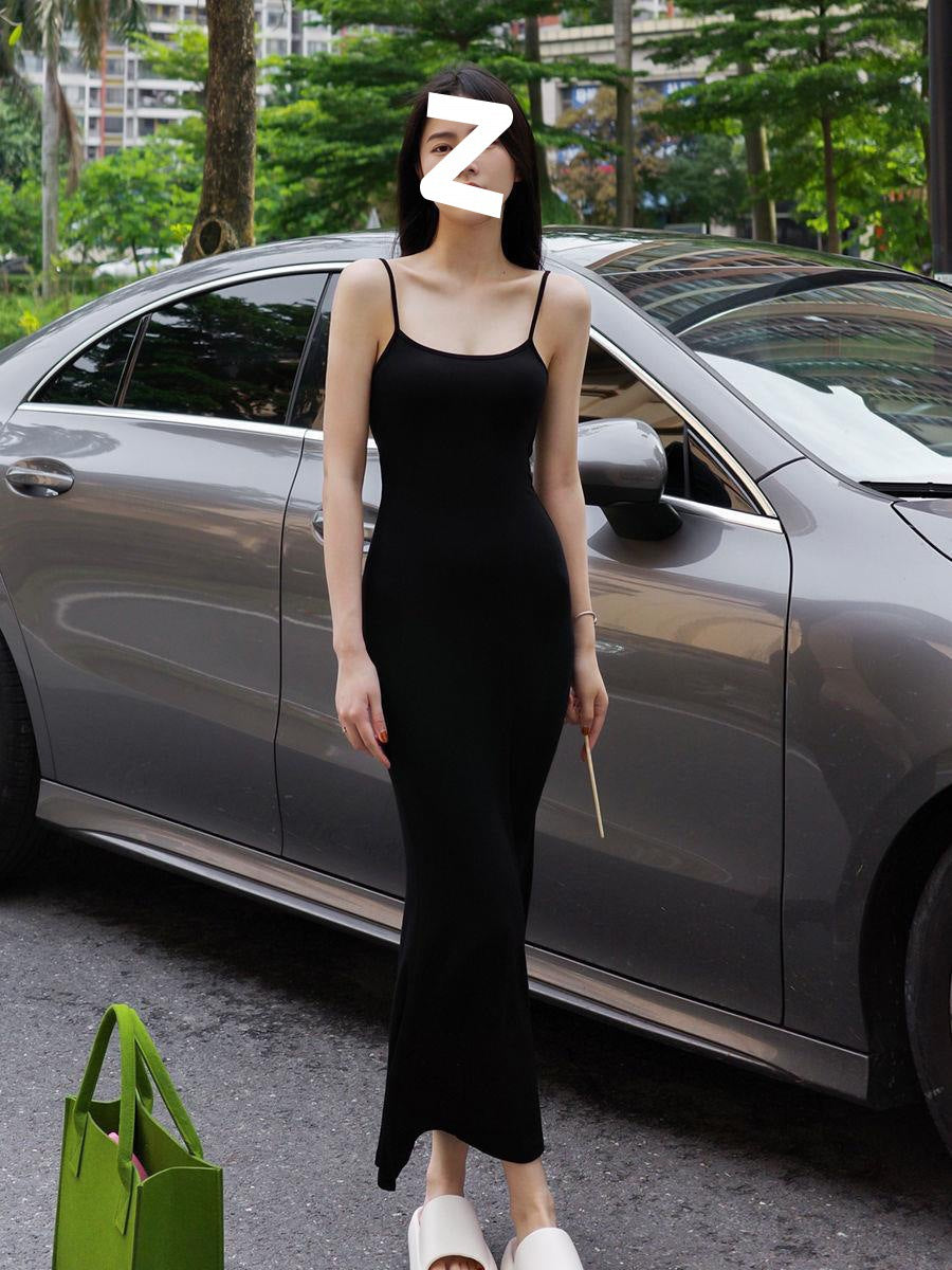 Graceful Online Influencer Strap Fishtail Dress For Women