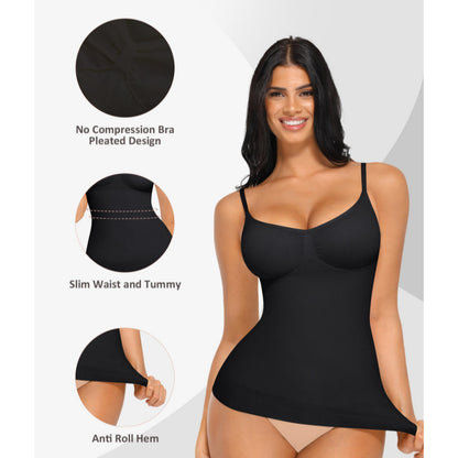 Women's Body Shaping Belly Contraction Top Slim Seamless High Elastic Camisole Peplum Top