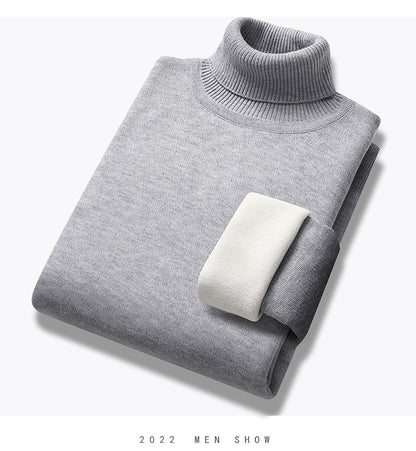 Turtleneck Sweater Men's Loose Velvet Thickened Sweater
