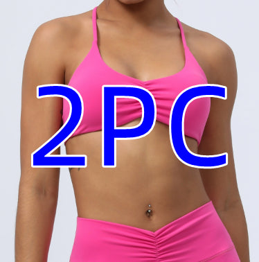 Women's Thin Strap Fold Movement Bra Y-shaped Beauty Back