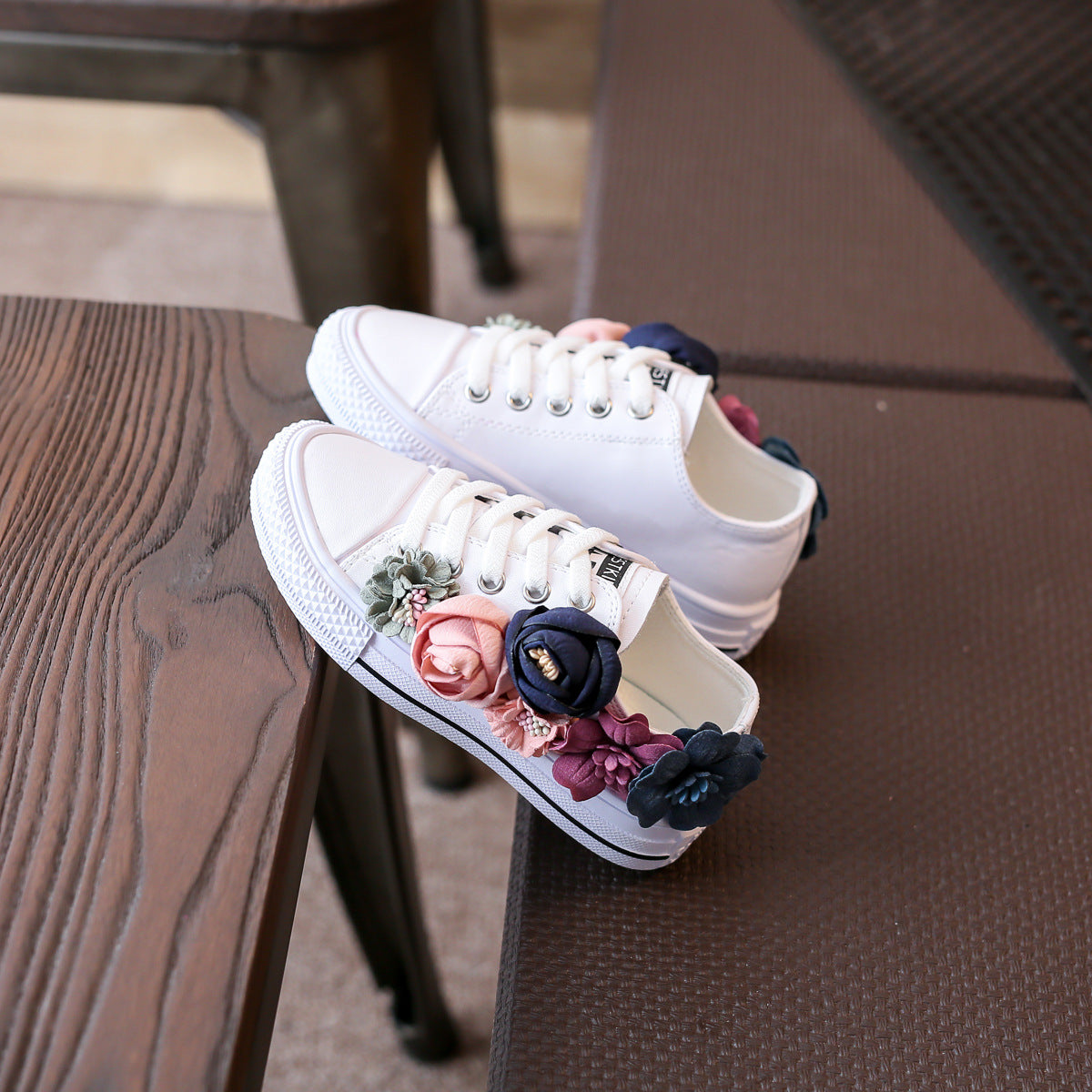 Girls' Mid-cut Canvas Shoes, Sports Shoes, Casual Shoes, Single Shoes
