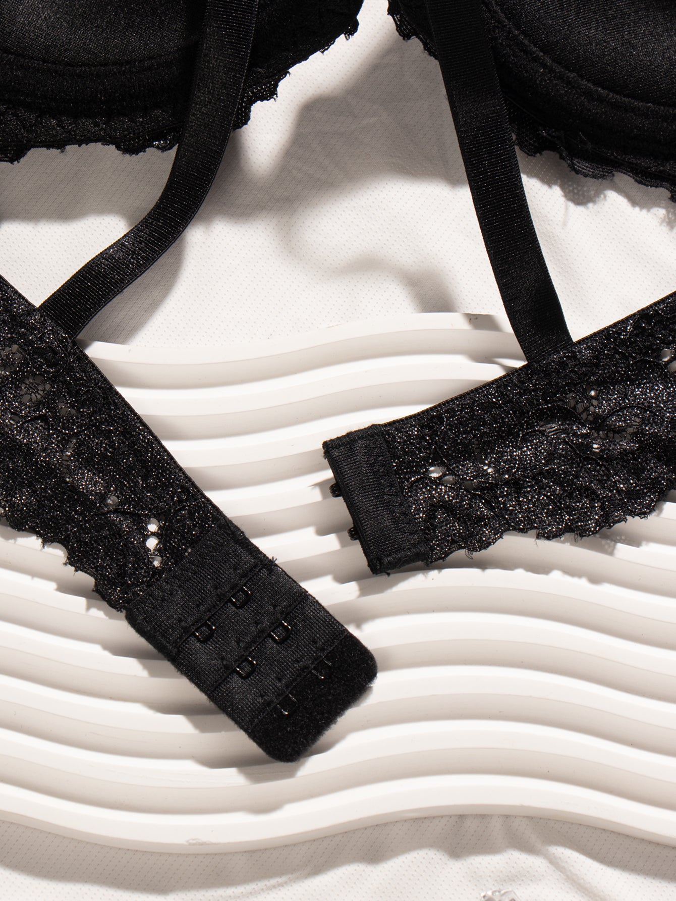 Women's Bra Set, Black Sexy Push-up Bra
