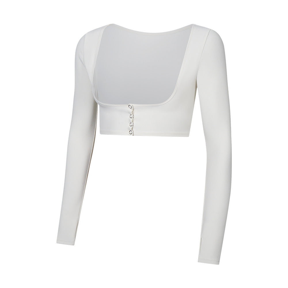 Women's Running Fitness Outwear Blouse Yoga Clothes Long-sleeved Top