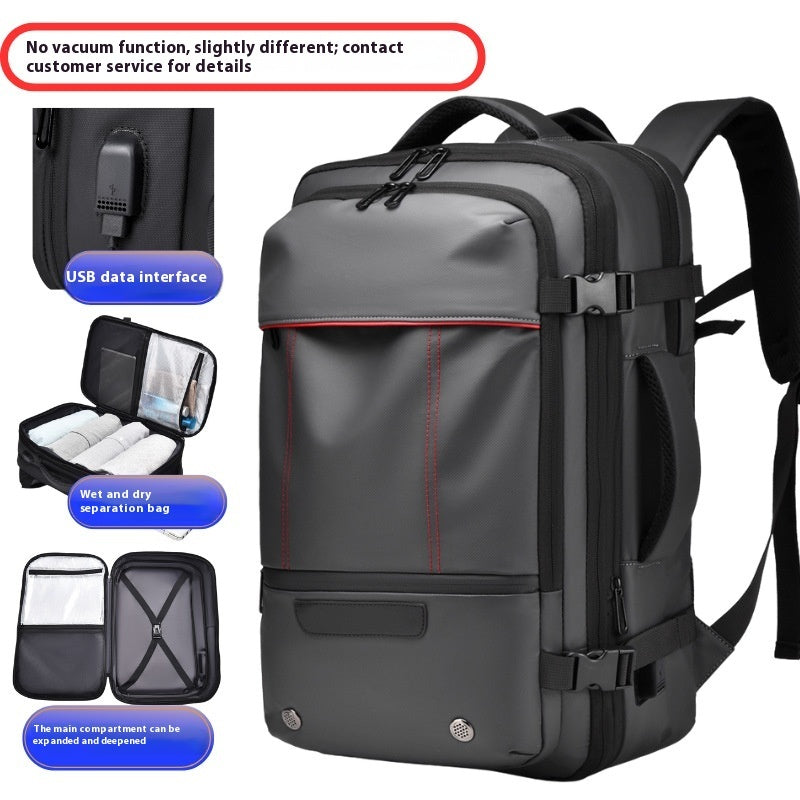 Large Capacity Expansion Multifunctional Men's Compression Backpack