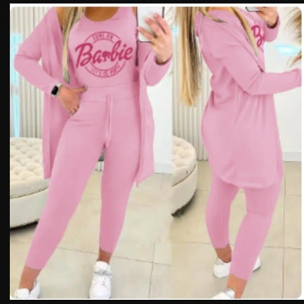 Women's Casual Printing Suit Fashion Stripes Three-piece Suit