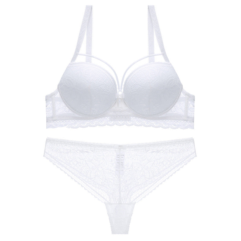 Lace Push Up Large Size Bra Set