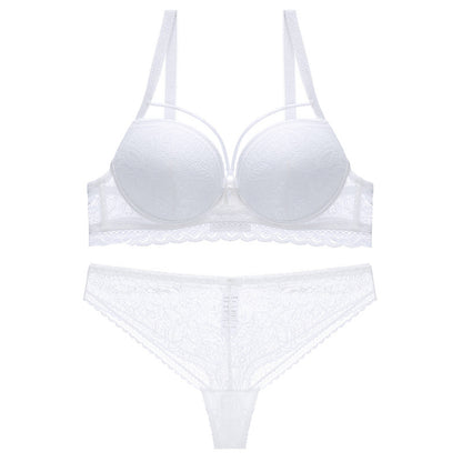 Lace Push Up Large Size Bra Set
