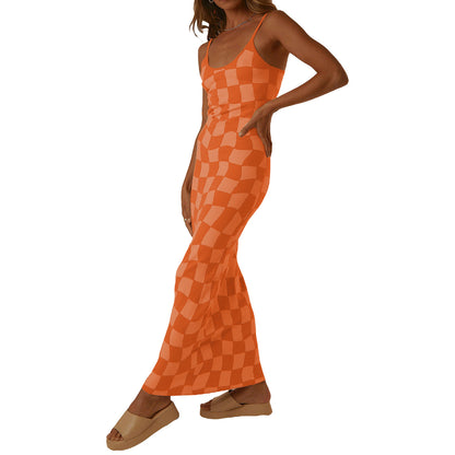 European And American Winter Fashion Sexy Style Printing Slim Fit Slimming Dress