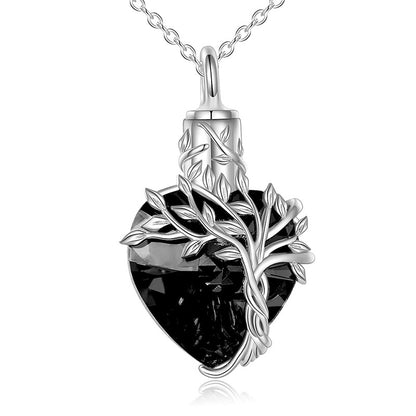 Fashion Heart-shaped Crystal Stainless Steel Necklace