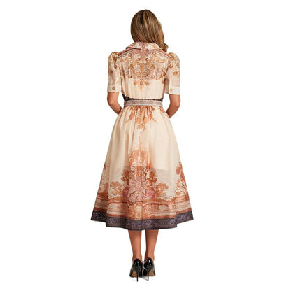 Real-shot Style French Niche Elegant Printed Dress