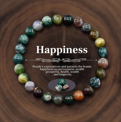 Natural Stone Geometric Beaded Bracelet