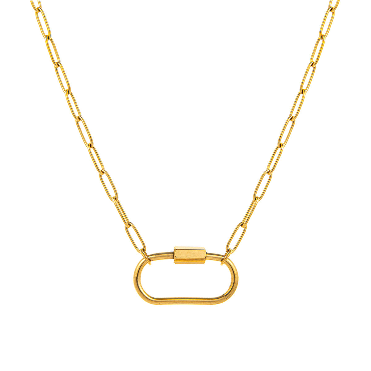 Stainless Steel DIY Vacuum Plating 18K Gold Color Protection Necklace