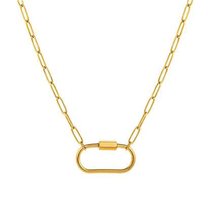 Stainless Steel DIY Vacuum Plating 18K Gold Color Protection Necklace